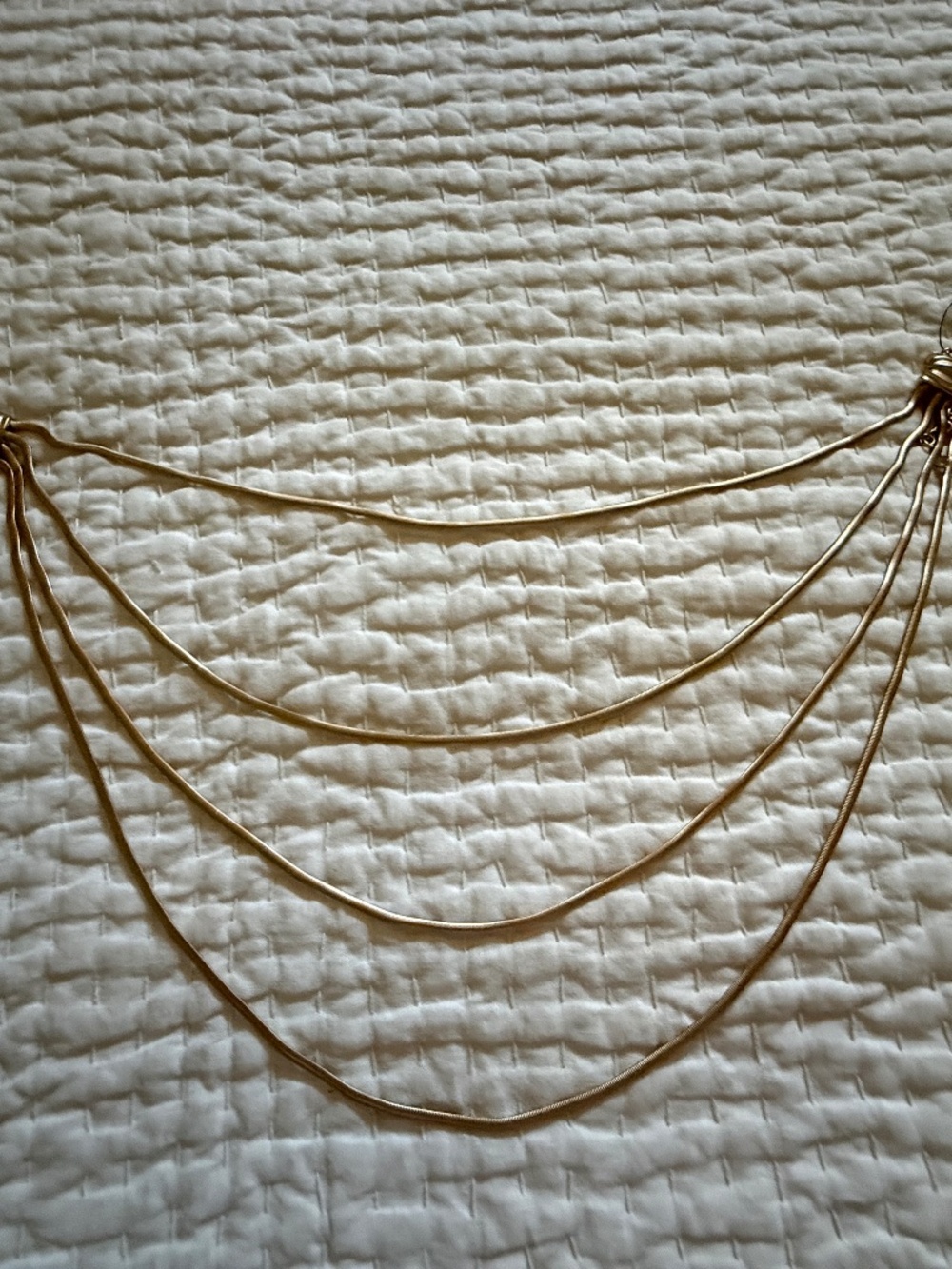 CHICO'S 4 Strand Gold Tone Necklace